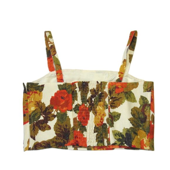 NWT Sezane Editions Ava Top in Taormina Print Floral Crop Tank Top 38 / 6 - Picture 7 of 7